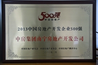A4、2013中國房地產(chǎn)開發(fā)企業(yè)500強